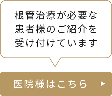 根管治療が必要な患者様のご紹介を受け付けています 医院様はこちら